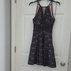 Morgan & Co. Dark Gray Sequin Mini Dress